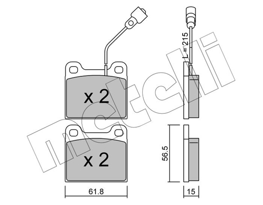 Metelli Remblokset 22-0003-2