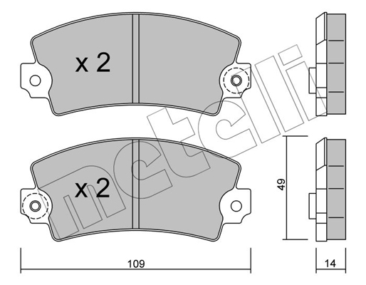 Metelli Remblokset 22-0005-1