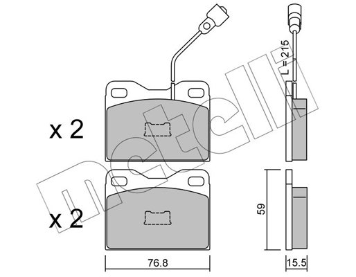 Metelli Remblokset 22-0015-4