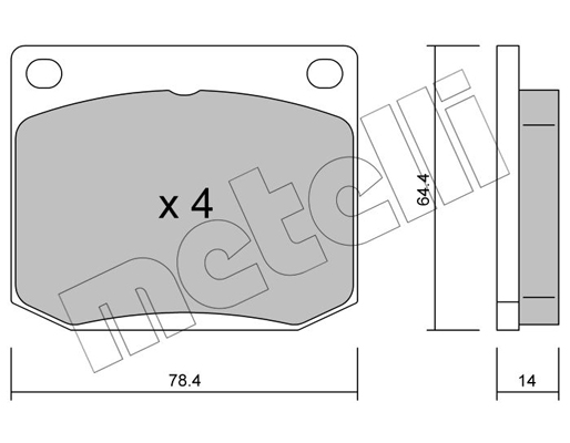 Metelli Remblokset 22-0018-1