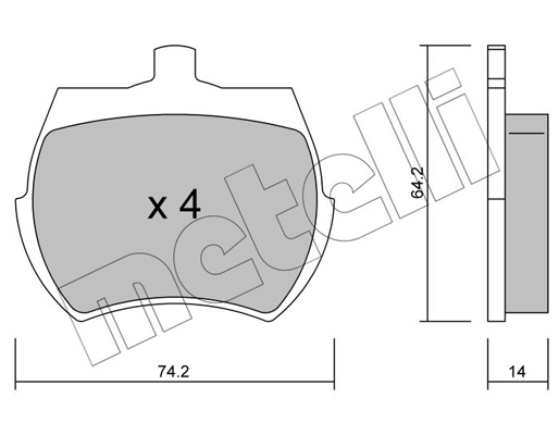 Metelli Remblokset 22-0019-0