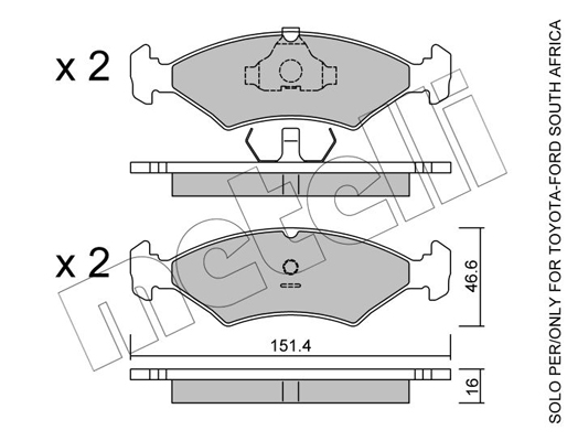 Metelli Remblokset 22-0029-2