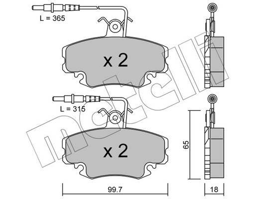 Metelli Remblokset 22-0032-1