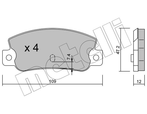 Metelli Remblokset 22-0035-0