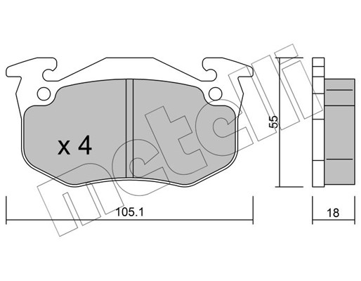 Metelli Remblokset 22-0036-4