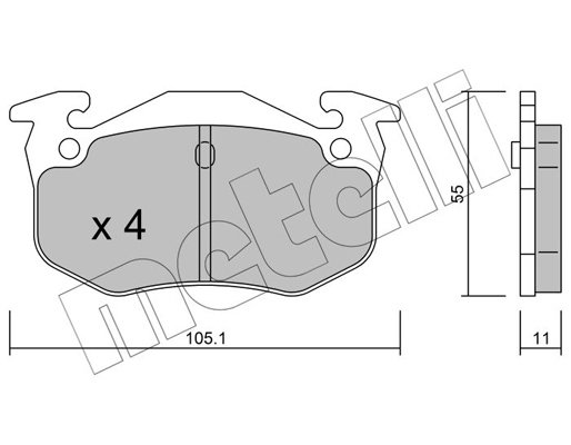 Metelli Remblokset 22-0038-2