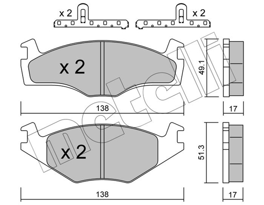 Metelli Remblokset 22-0045-2K