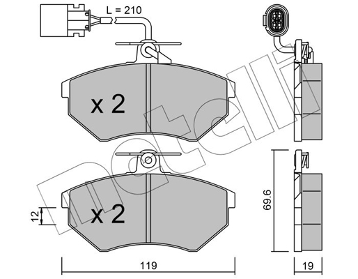 Metelli Remblokset 22-0050-1