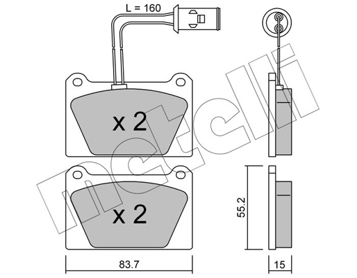 Metelli Remblokset 22-0052-1