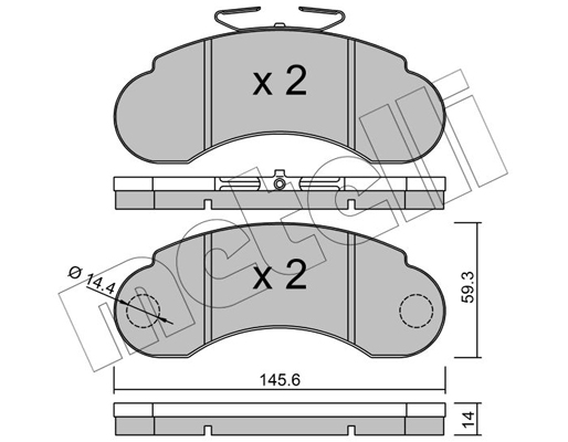 Metelli Remblokset 22-0055-0