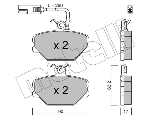 Metelli Remblokset 22-0059-1