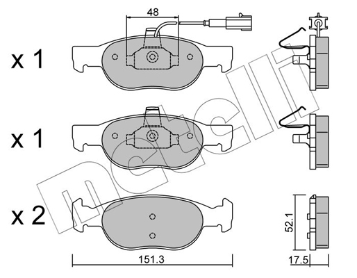 Metelli Remblokset 22-0079-0