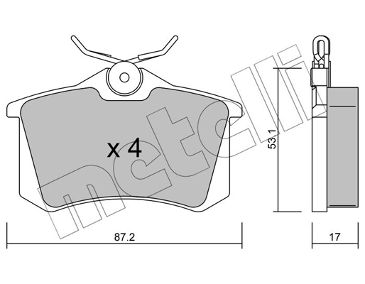 Metelli Remblokset 22-0100-1