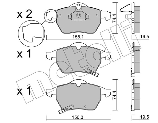 Metelli Remblokset 22-0118-2