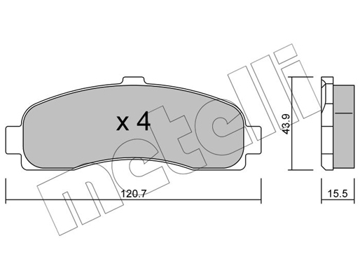 Metelli Remblokset 22-0145-0