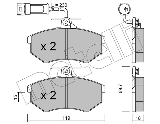 Metelli Remblokset 22-0148-4