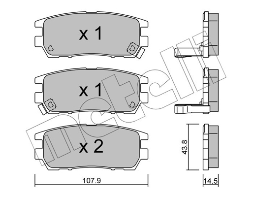 Metelli Remblokset 22-0151-0