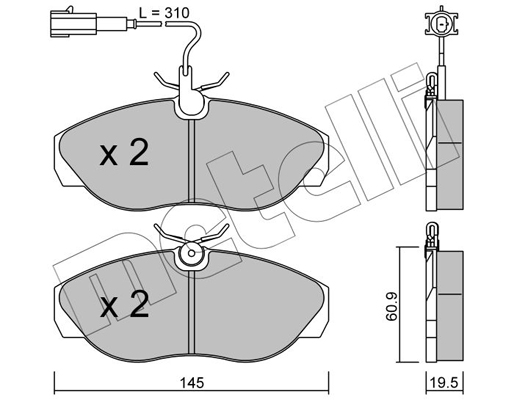 Metelli Remblokset 22-0154-1