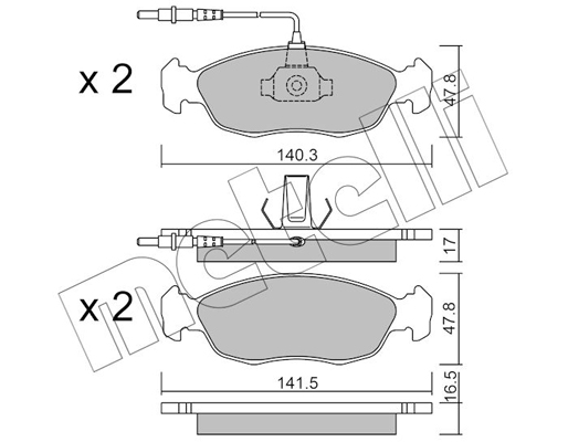 Metelli Remblokset 22-0156-0