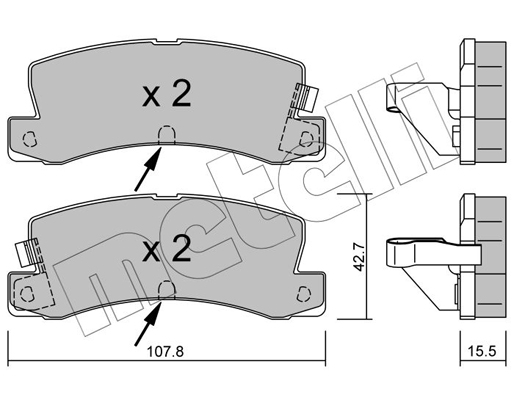 Metelli Remblokset 22-0161-2