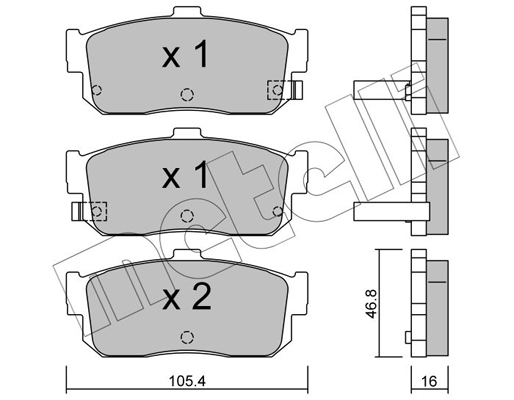 Metelli Remblokset 22-0193-1