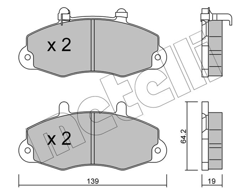 Metelli Remblokset 22-0194-1