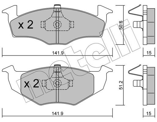 Metelli Remblokset 22-0206-2