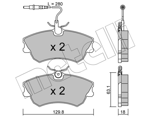 Metelli Remblokset 22-0222-0