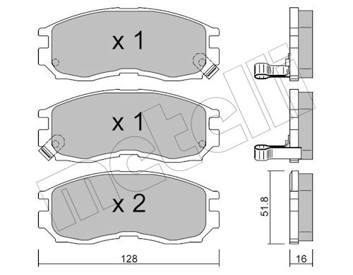 Metelli Remblokkenset, schijfrem 22-0224-1
