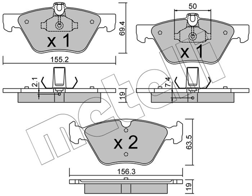 Metelli Remblokset 22-0252-1