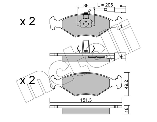 Metelli Remblokset 22-0273-0