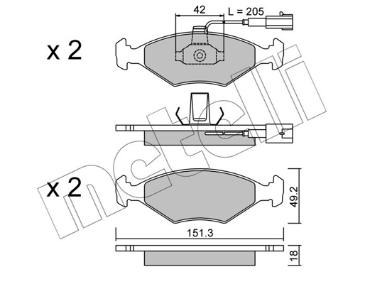 Metelli Remblokset 22-0273-1