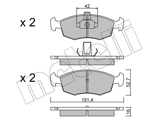 Metelli Remblokset 22-0274-3