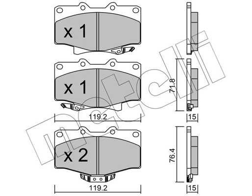 Metelli Remblokset 22-0282-0