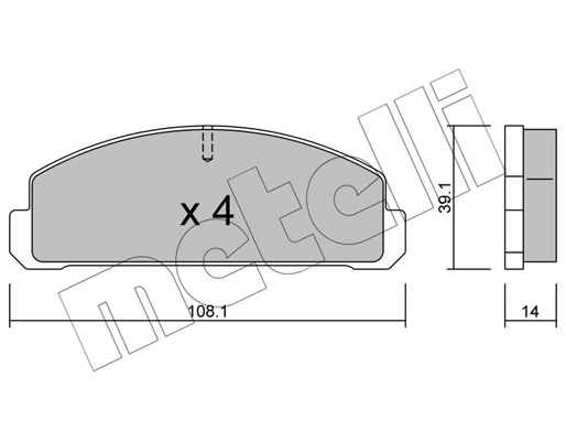 Metelli Remblokset 22-0300-0