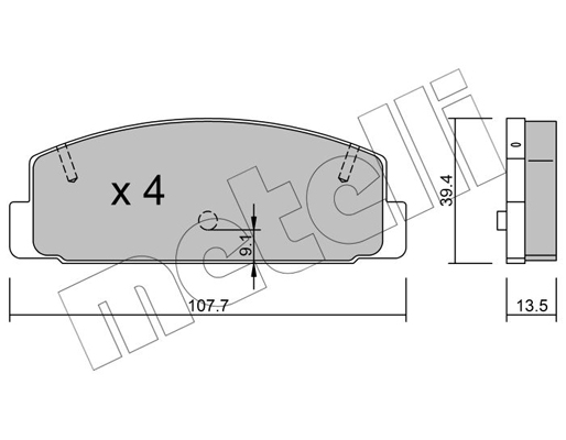 Metelli Remblokset 22-0302-1