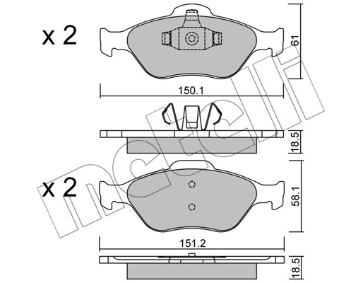 Metelli Remblokset 22-0316-0