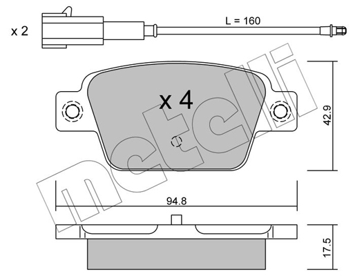 Metelli Remblokset 22-0323-1