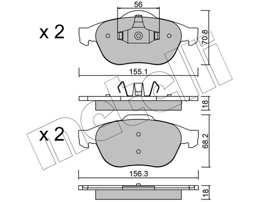 Metelli Remblokset 22-0336-1