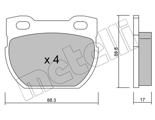 Metelli Remblokset 22-0354-1