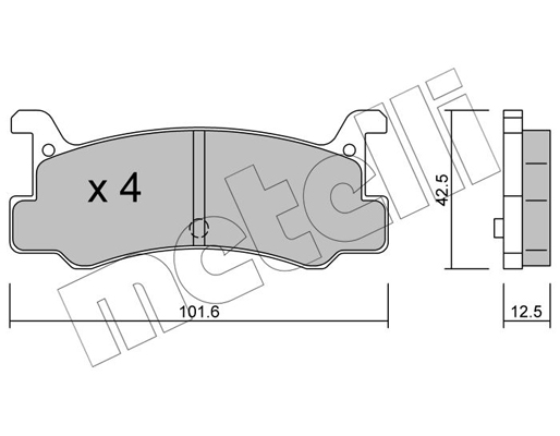 Metelli Remblokset 22-0389-0