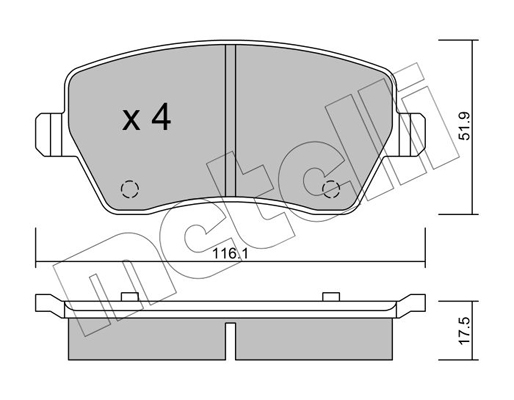 Metelli Remblokset 22-0485-0