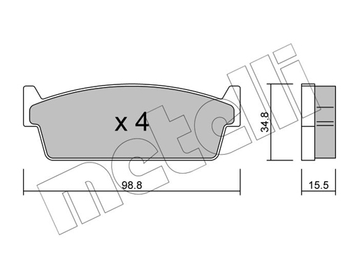 Metelli Remblokset 22-0493-0