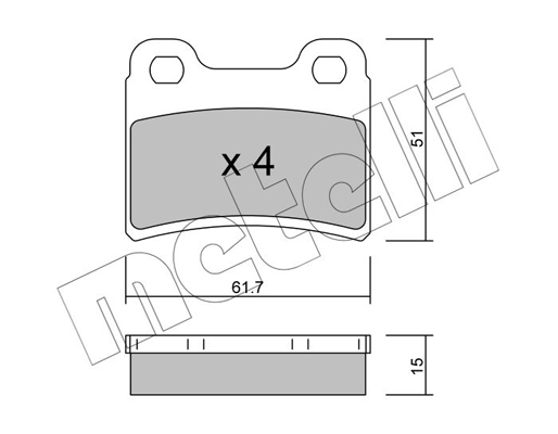 Metelli Remblokset 22-0535-0