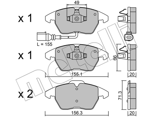 Metelli Remblokset 22-0548-0