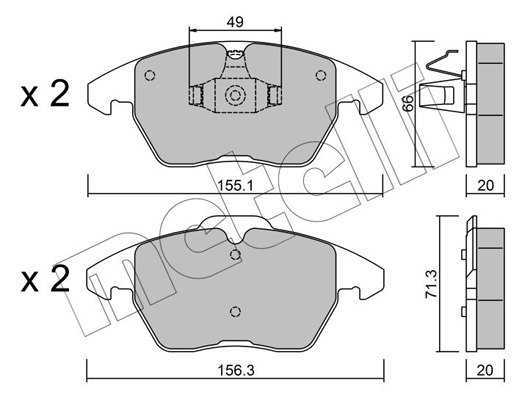 Metelli Remblokset 22-0548-2