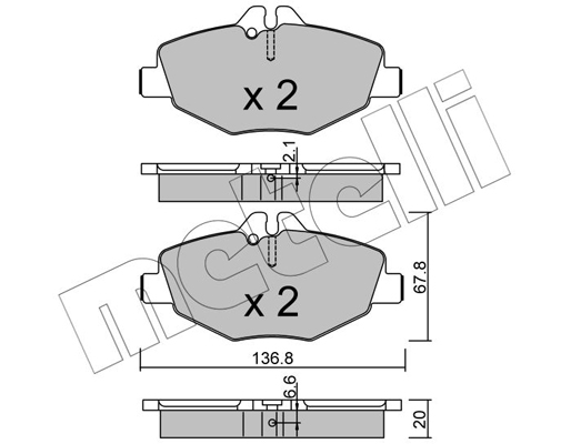 Metelli Remblokset 22-0562-0