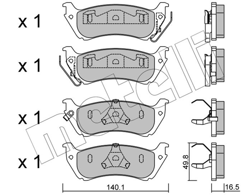 Metelli Remblokset 22-0570-0