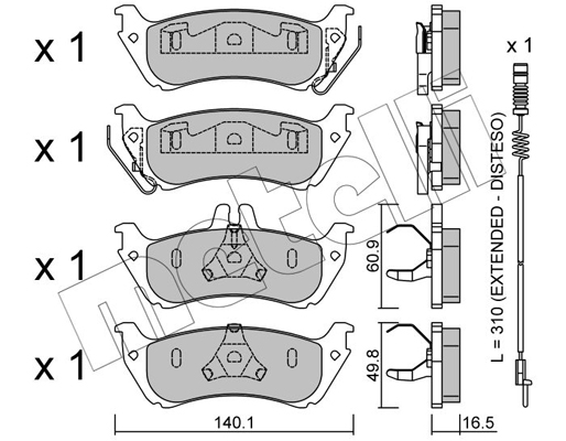 Metelli Remblokset 22-0570-1K