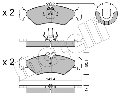 Metelli Remblokset 22-0571-0